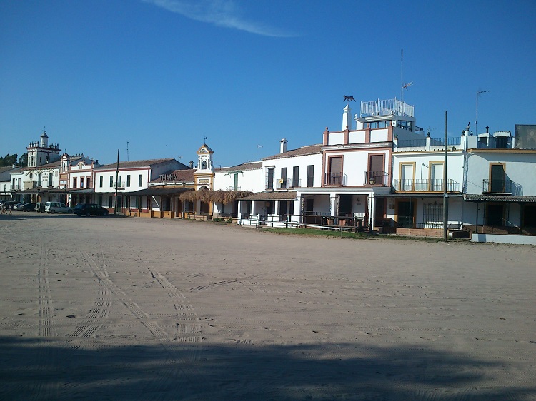 Wetlands of Doñana seen from the promenade in El Rocio